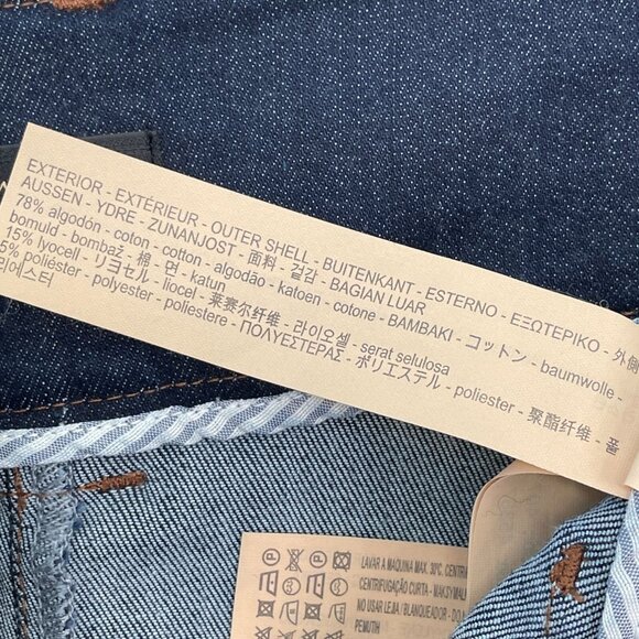 Massimo Dutti Womens 6 A Line Denim Skirt With Button Front & Pockets - Picture 5 of 8